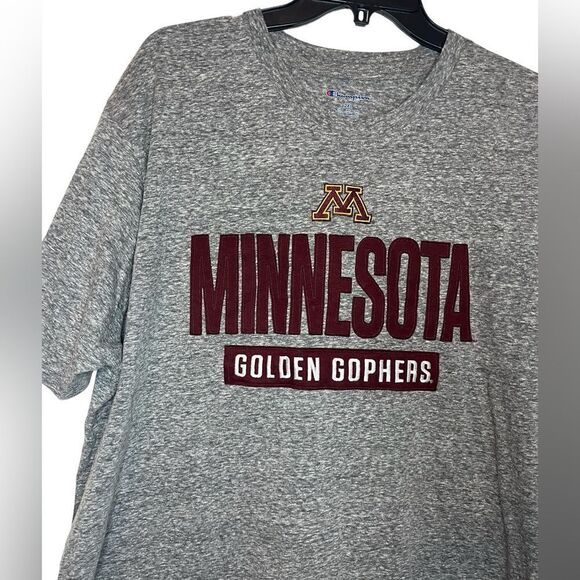 CHAMPION MINNESOTA GOLDEN GOPHERS GRAY TSHIRT‎ MENS SIZE 2XL - Picture 6 of 9